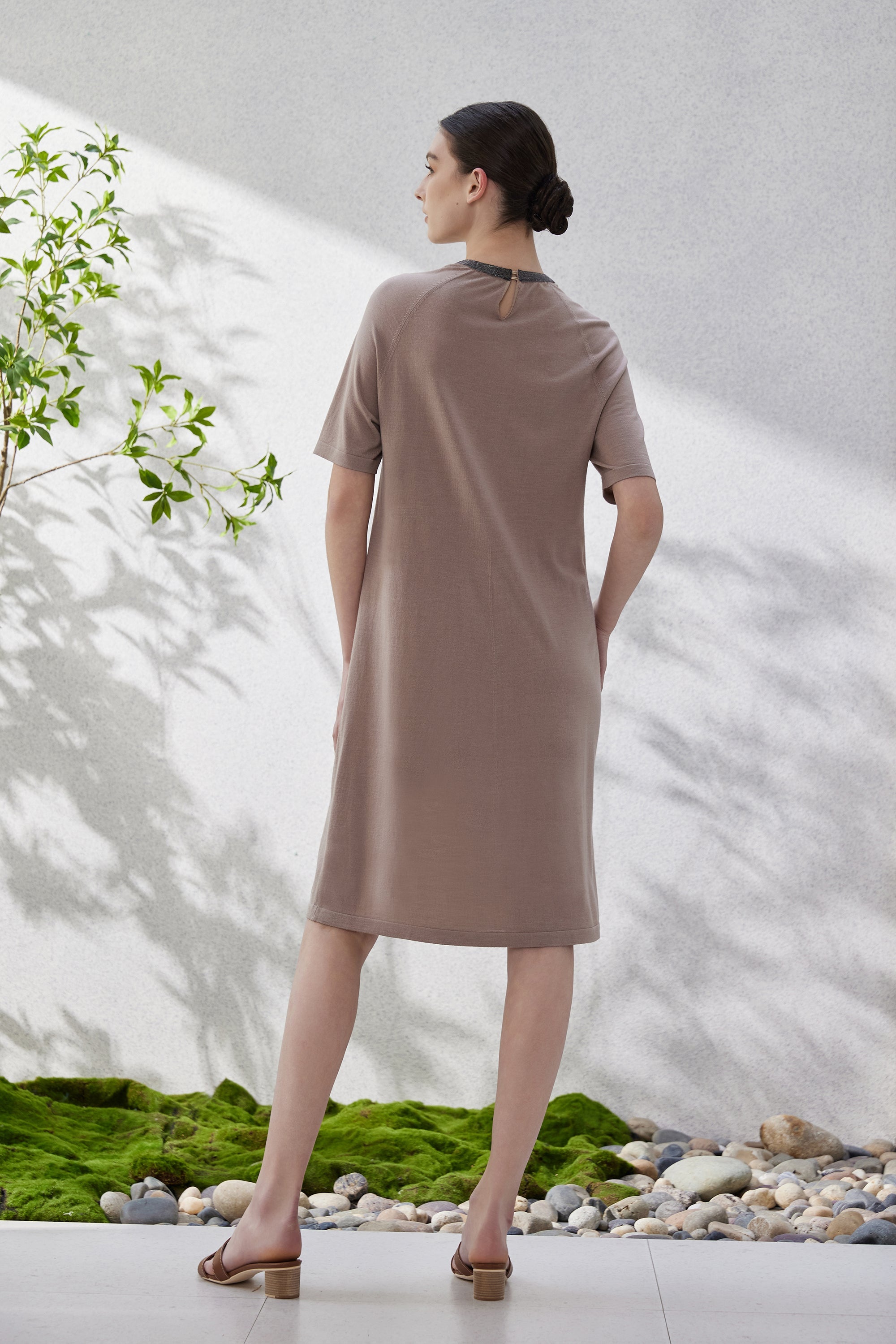 Yün & İpek Örgü Midi Elbise