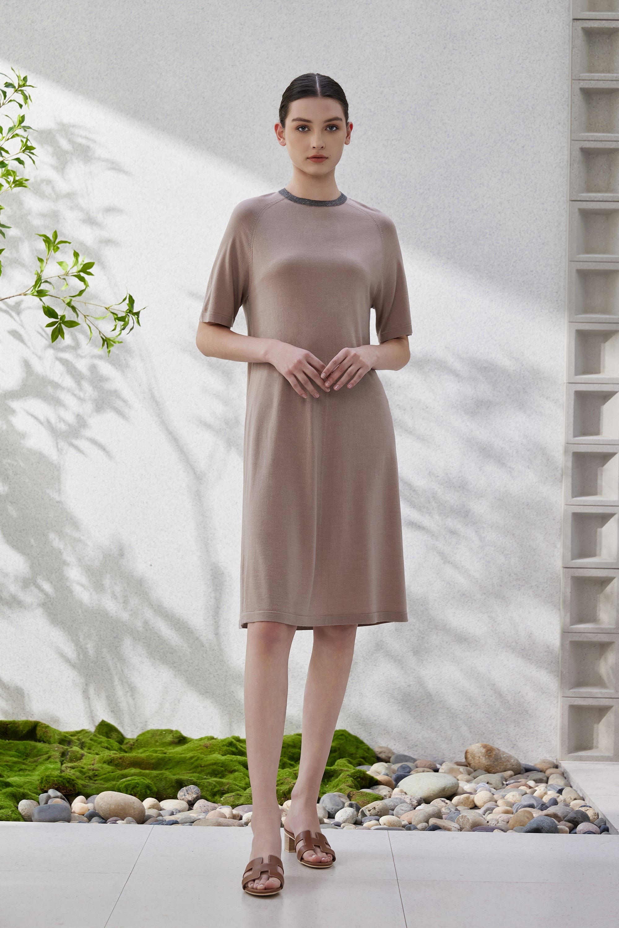 Yün & İpek Örgü Midi Elbise