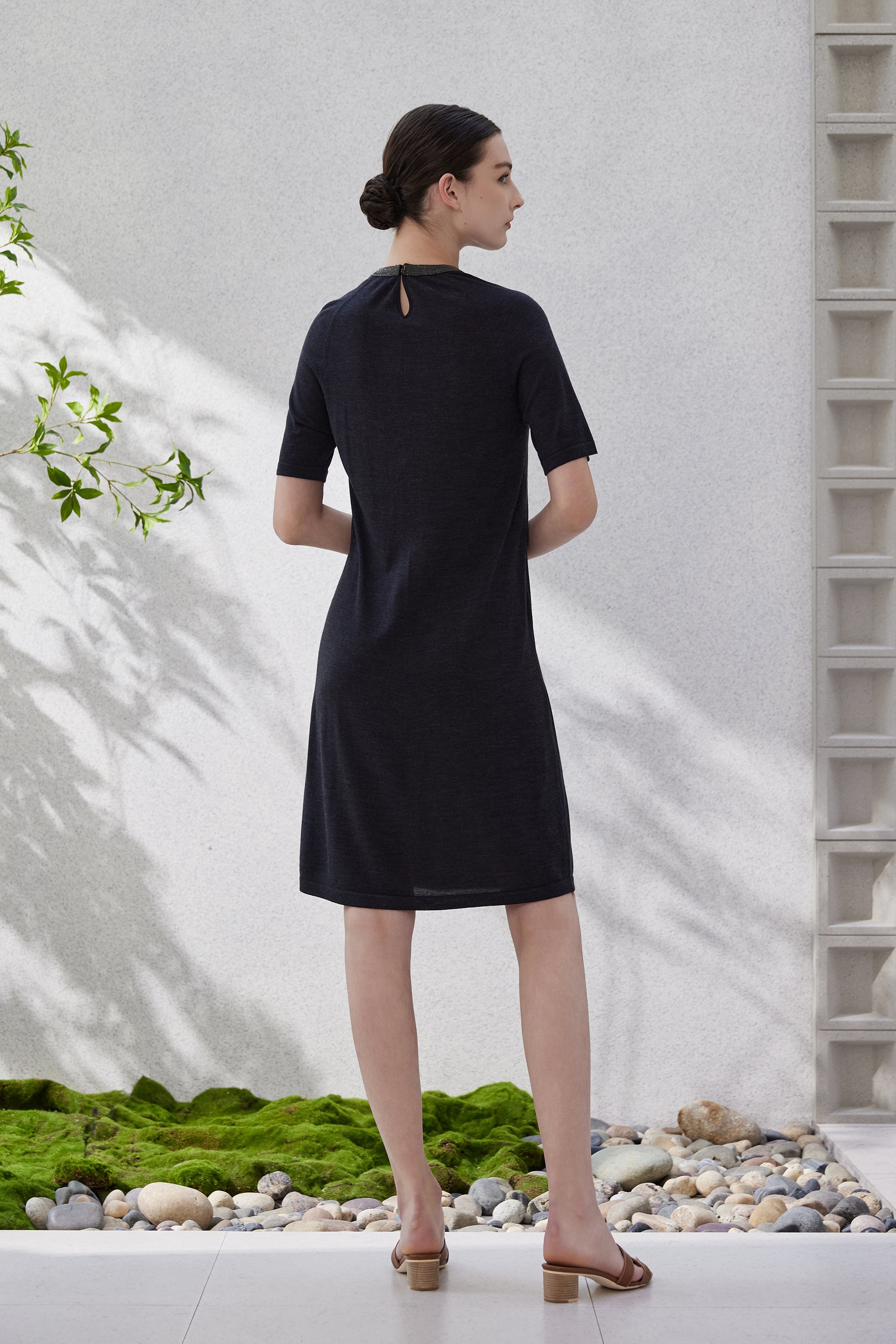 Yün & İpek Örgü Midi Elbise