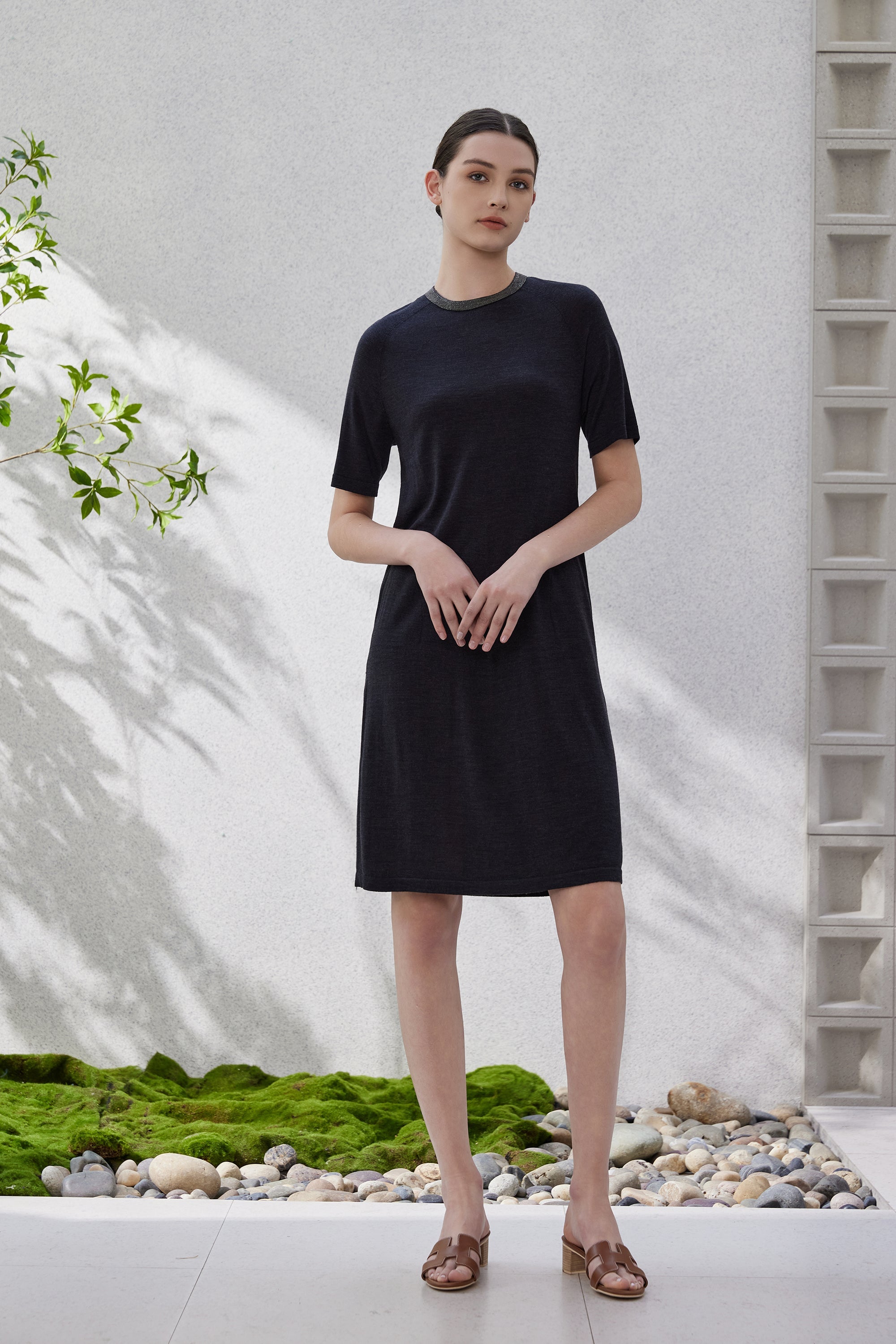 Yün & İpek Örgü Midi Elbise