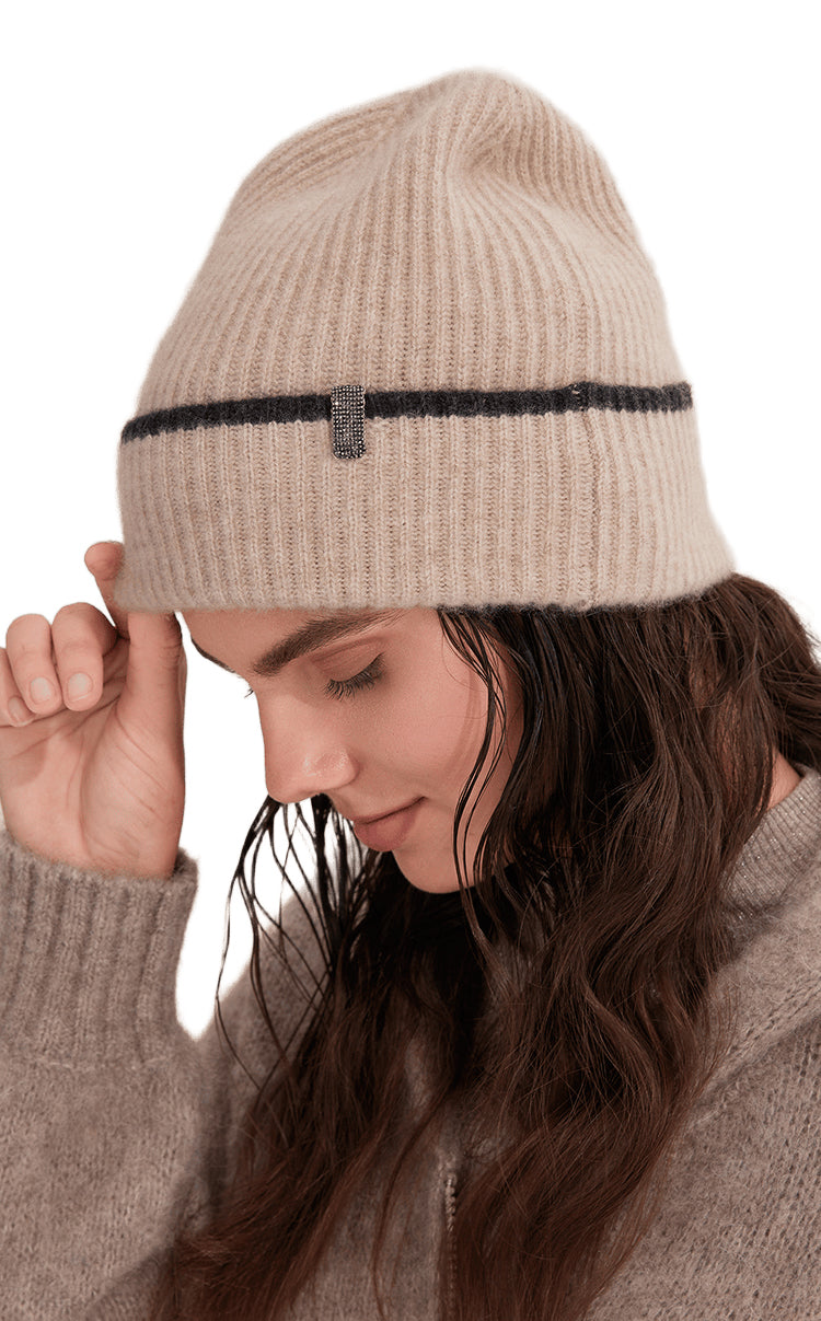 Saf Kaşmir Nervürlü Bere