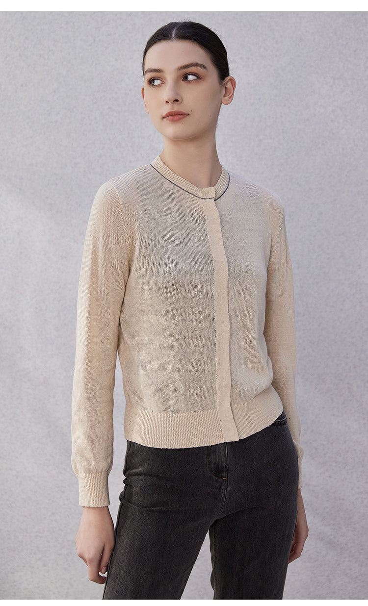 Keten Fit Kesim Hırka