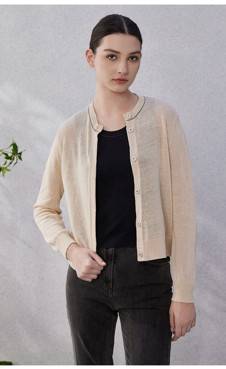 Keten Fit Kesim Hırka