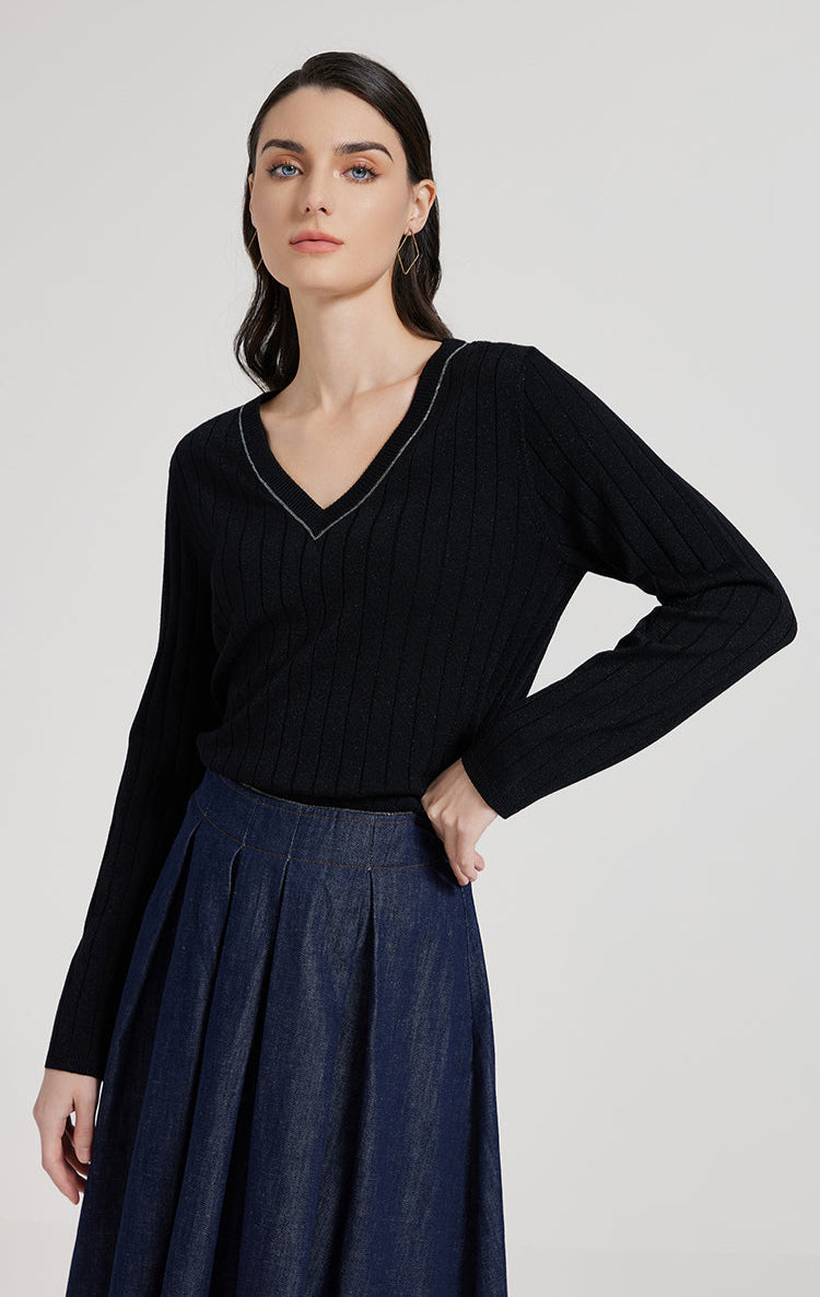 Merino & İpek V Yaka Kazak