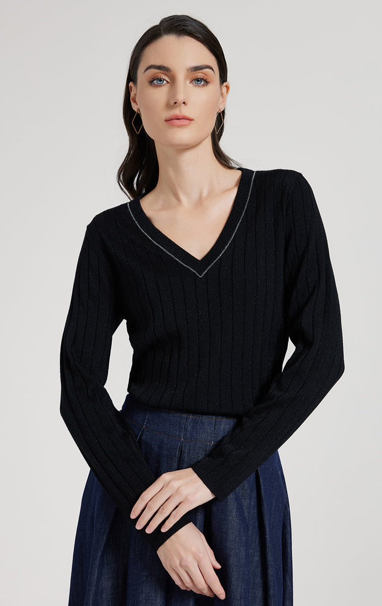 Merino & İpek V Yaka Kazak