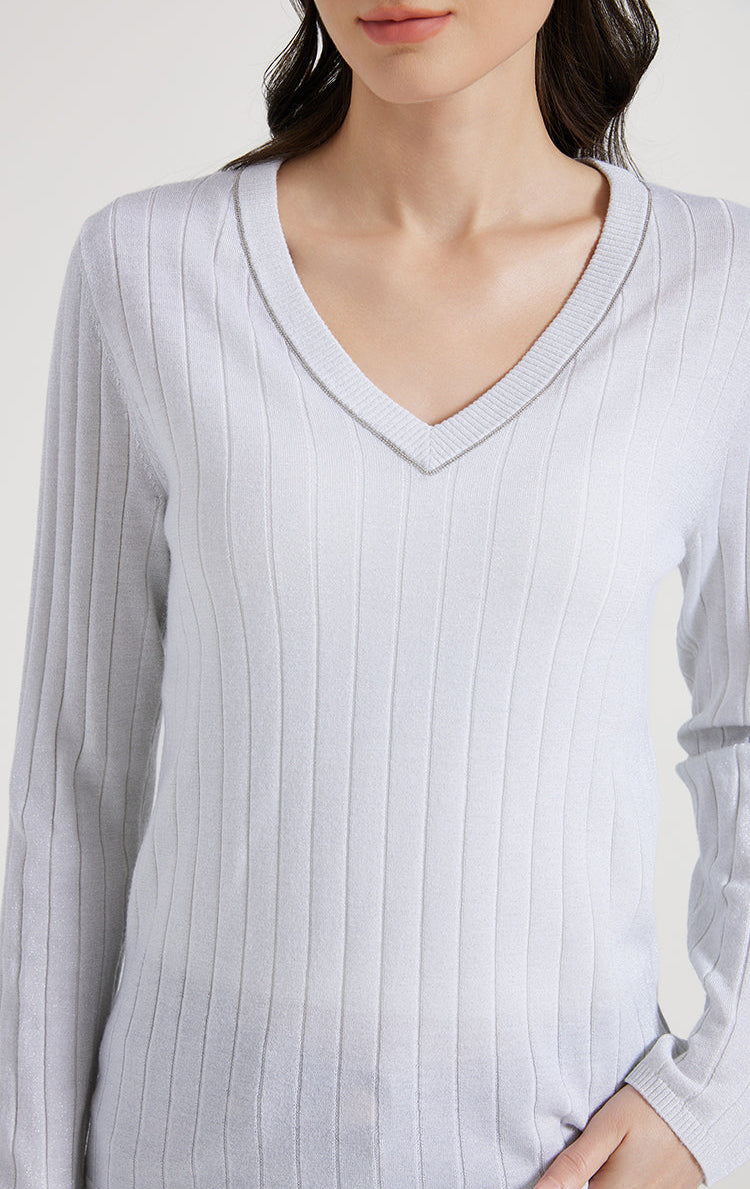 Merino & İpek V Yaka Kazak