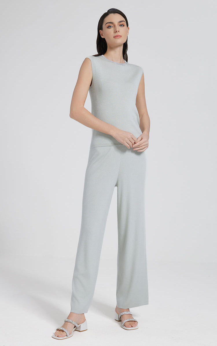 İpek & Yün Yuvarlak Yaka Atlet Triko