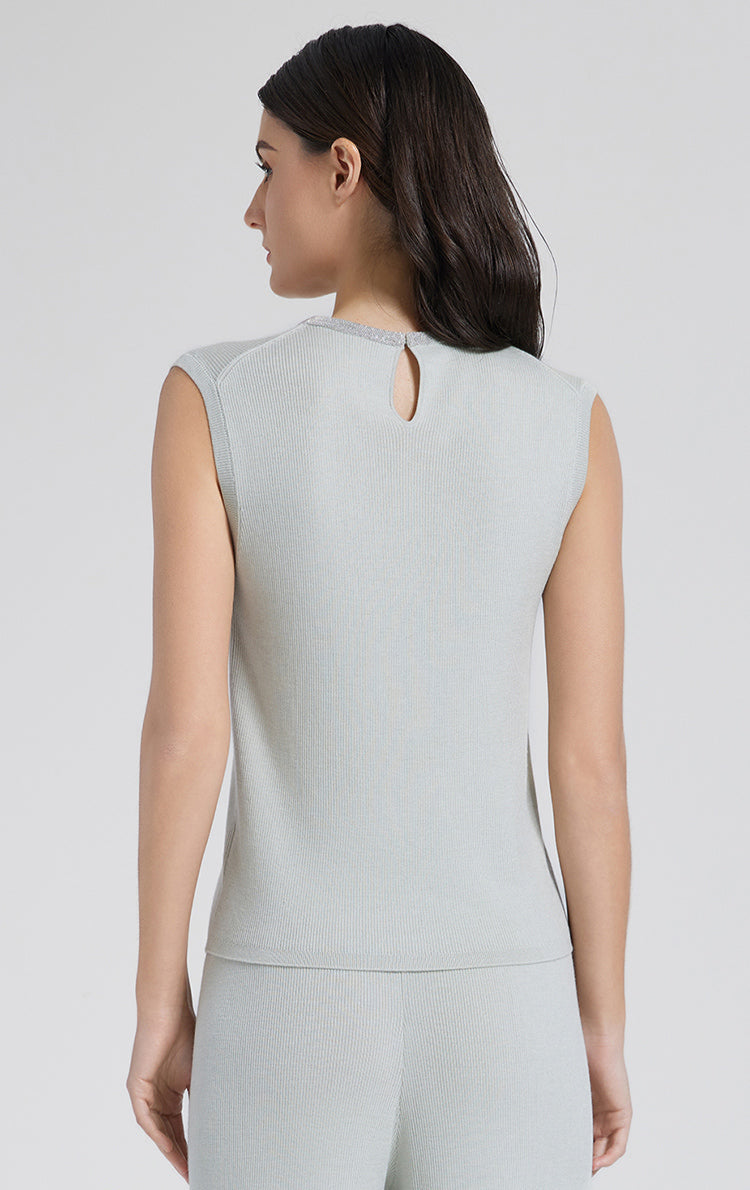 İpek & Yün Yuvarlak Yaka Atlet Triko