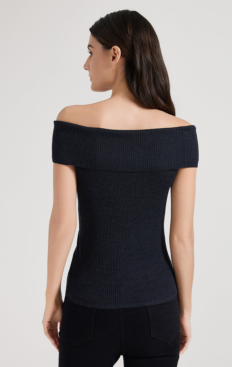 İpek & Yün Omuz Fitilli Kazak