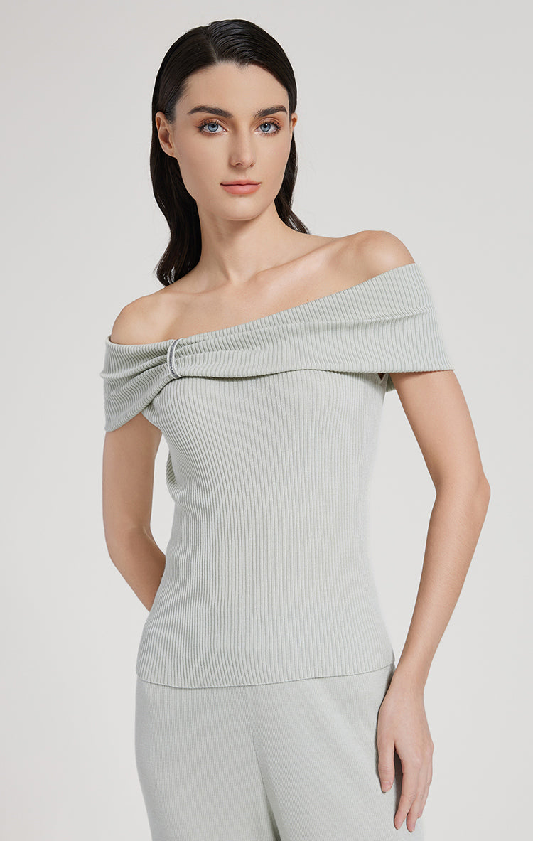 İpek & Yün Omuz Fitilli Kazak