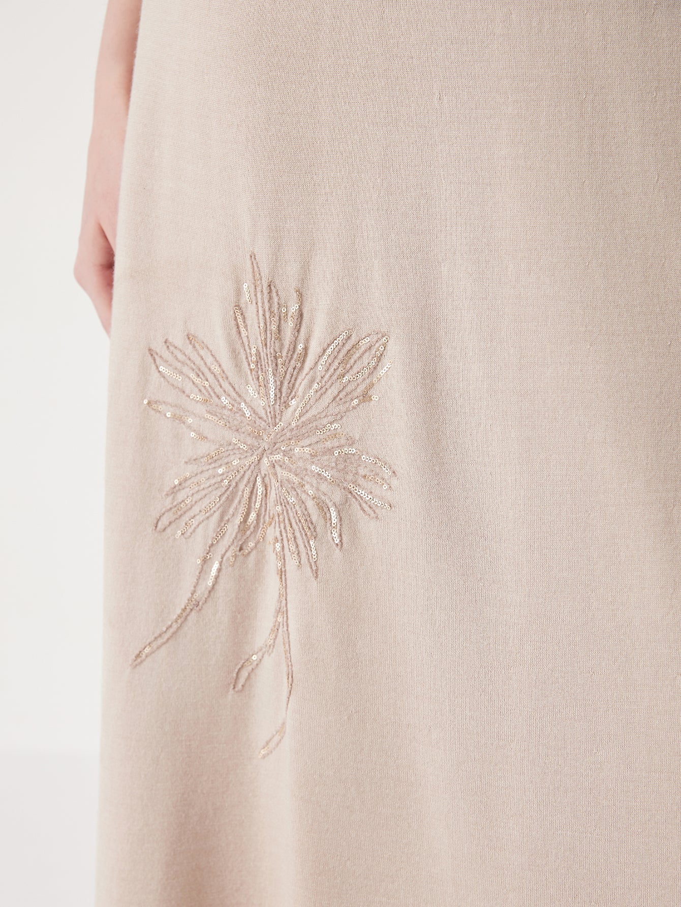 Yün & İpek Çiçek İşlemeli Etek