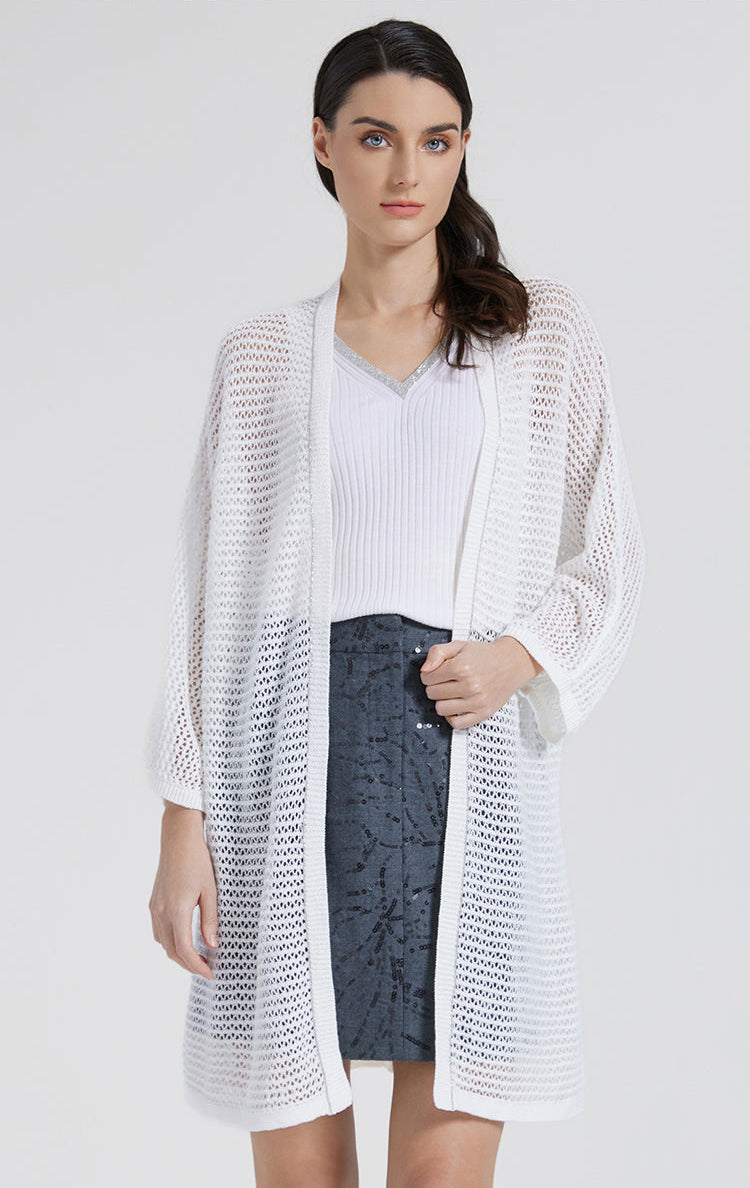 Keten Kroşe Örgü Büstiyer Hırka