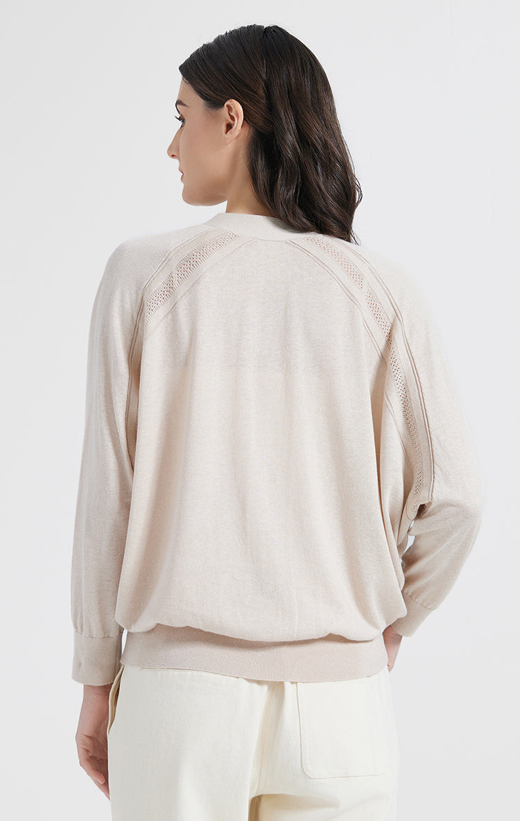 İpek & Keten V Yaka Hırka