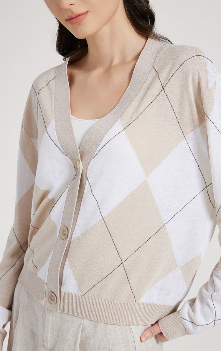 İpek & Keten İşlemeli Hırka