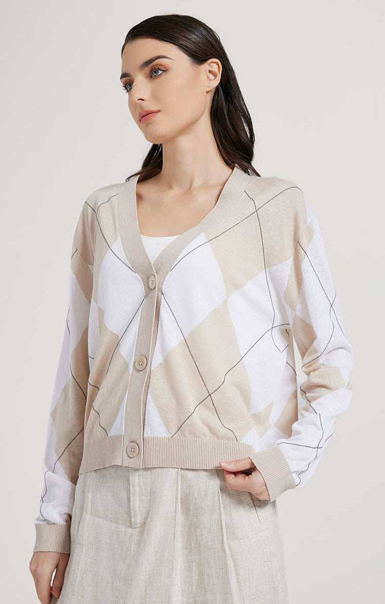 İpek & Keten İşlemeli Hırka