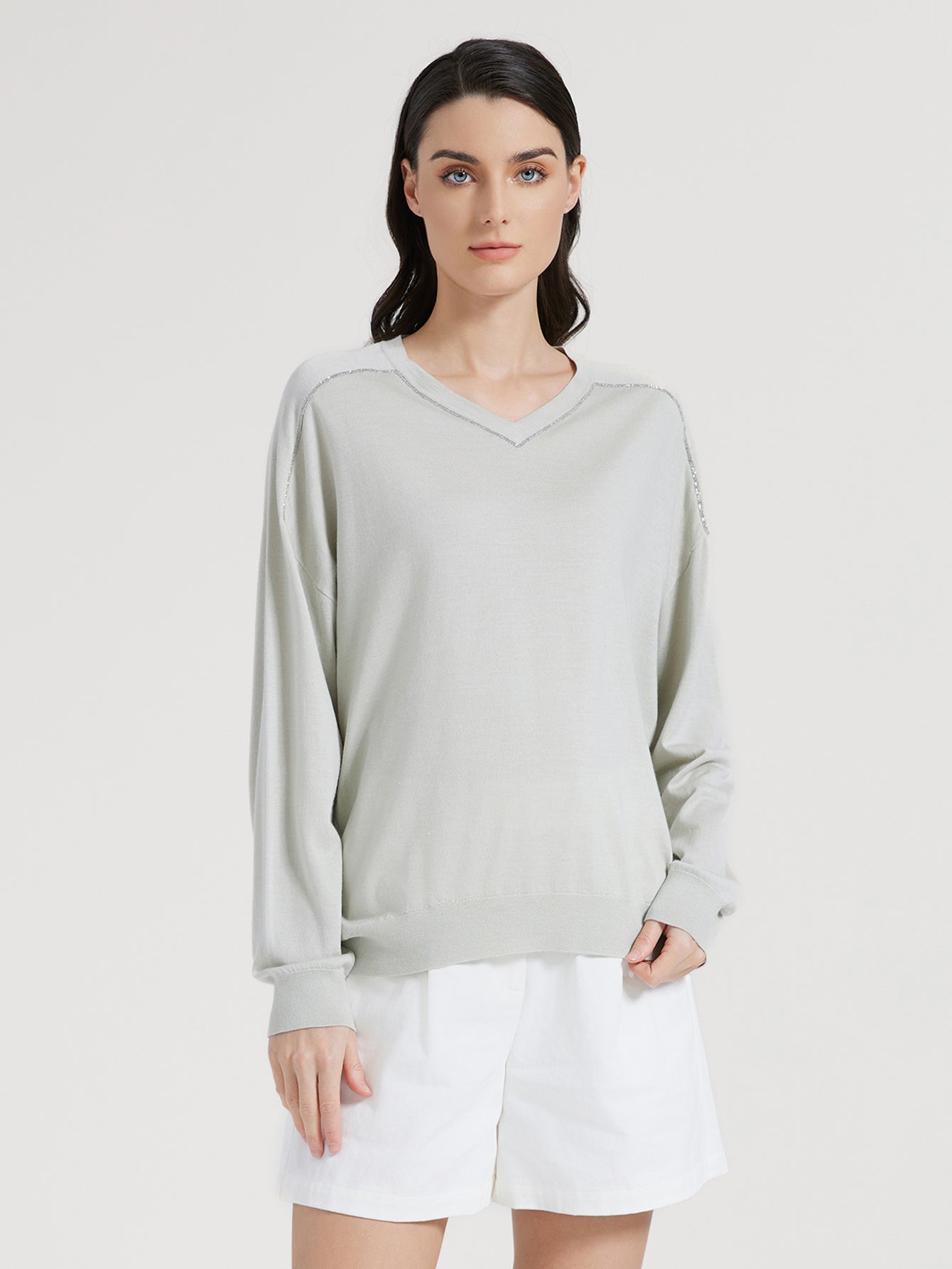 İpek & Yün V Yaka Kazak