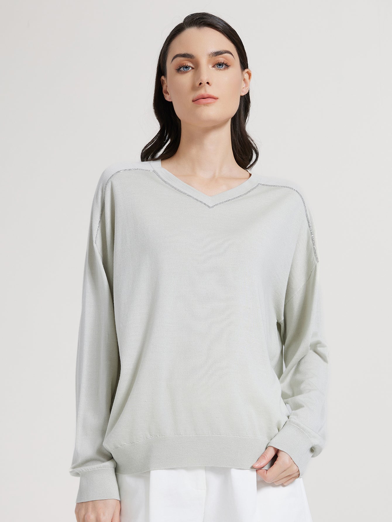 İpek & Yün V Yaka Kazak