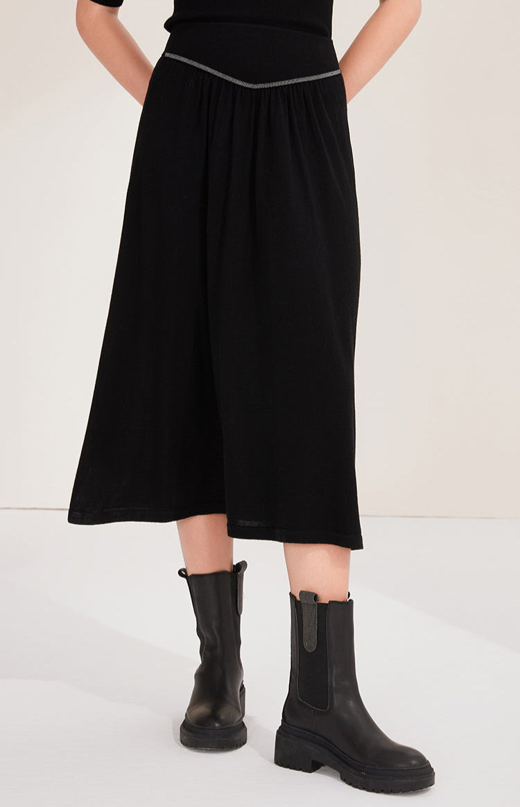 Merino Yünü İnce Dokulu Bel Etek