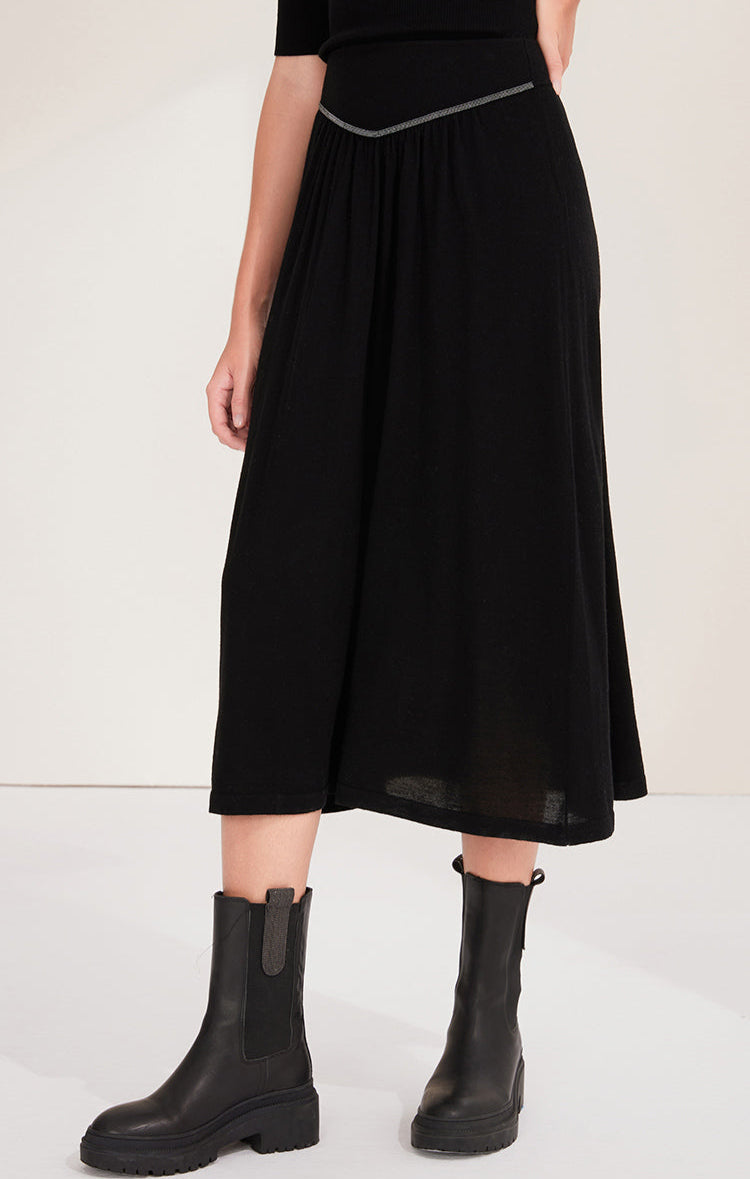 Merino Yünü İnce Dokulu Bel Etek