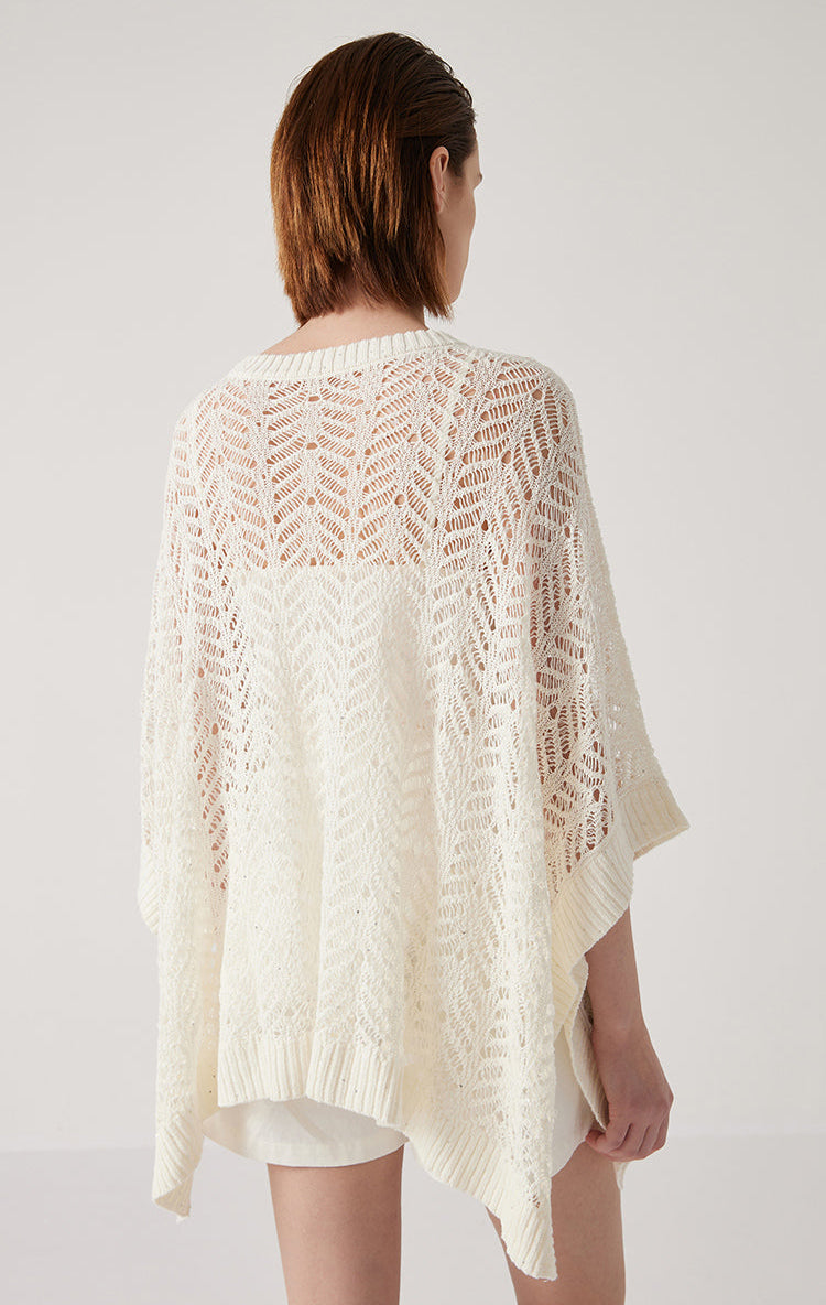 Keten Payetli Düz Örme Kazak