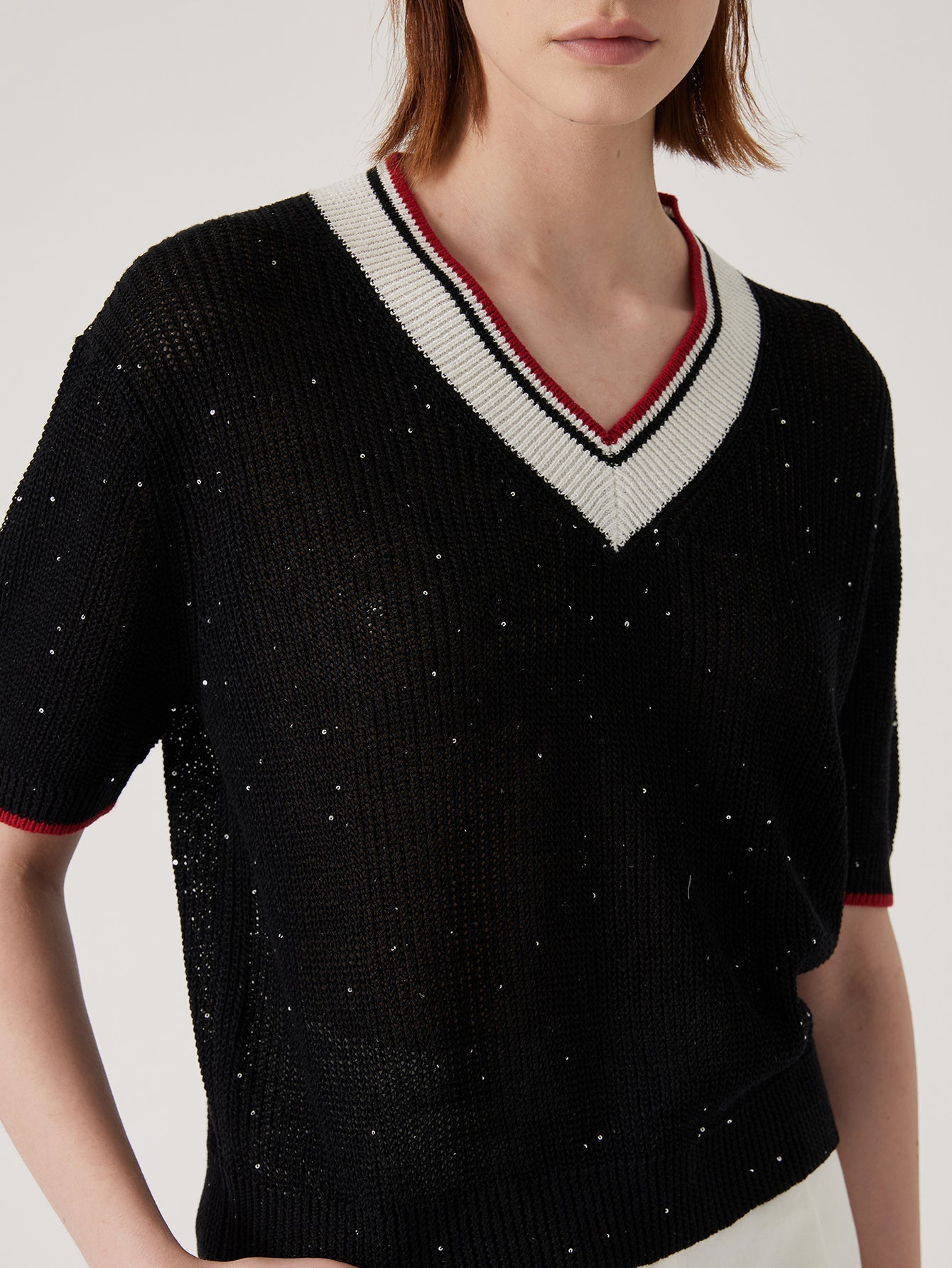 Keten V Yaka Kazak Üst