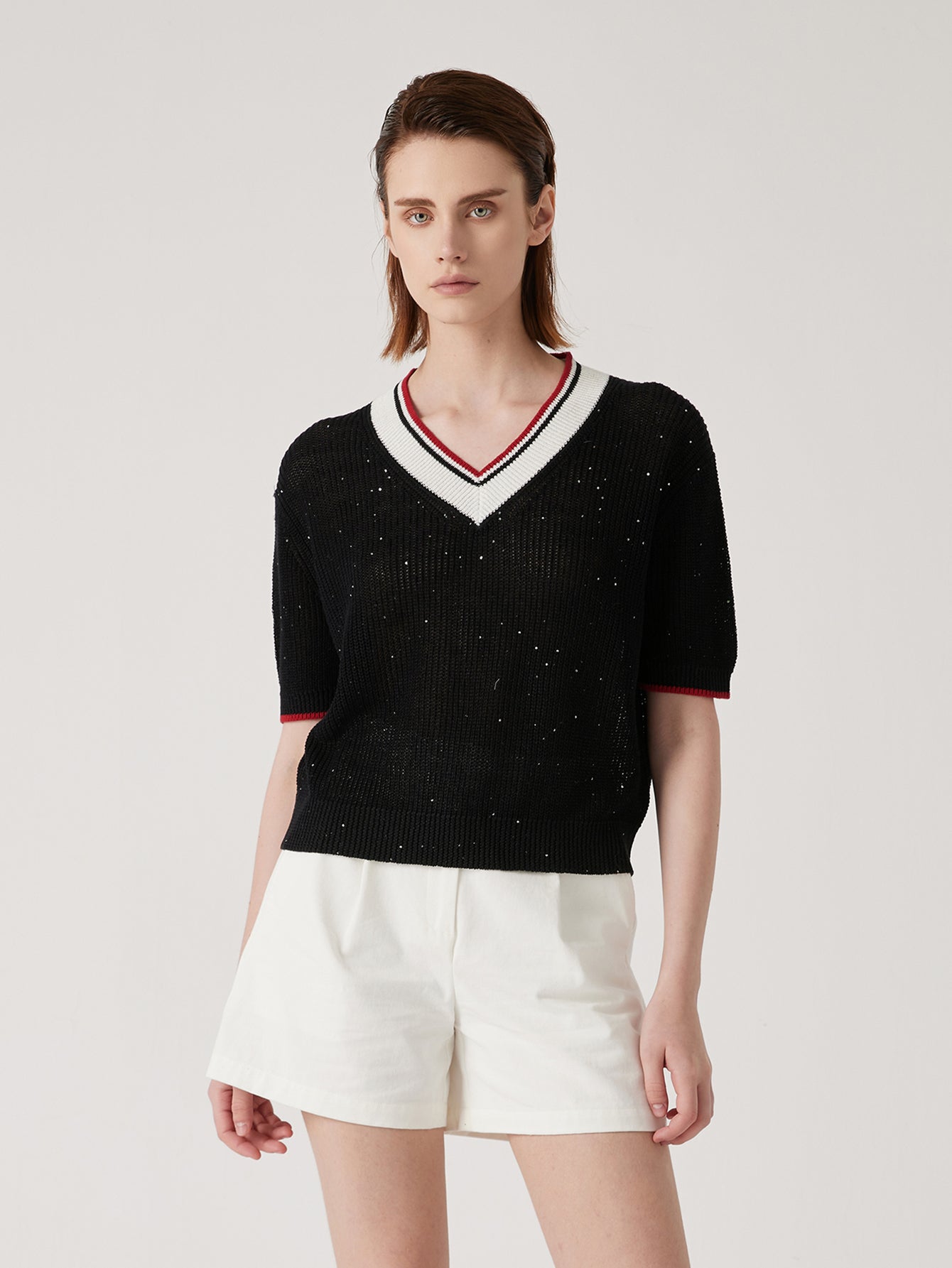 Keten V Yaka Kazak Üst