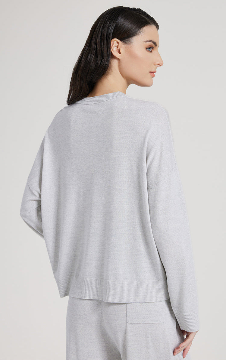 Merino Yünü İnce Dokulu Düğmeli Hırka