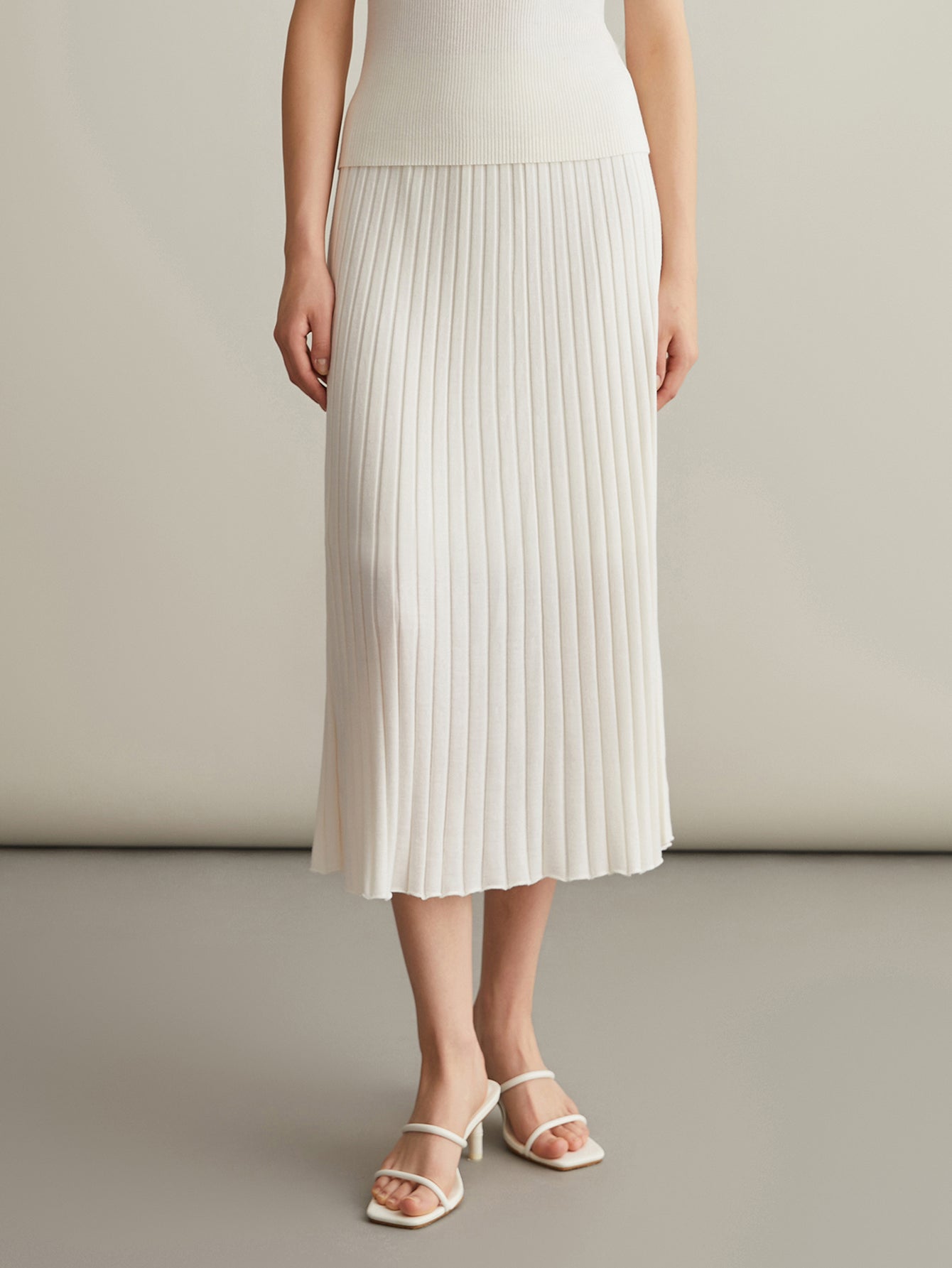 Merino Yünü İpek Balık Sırtı Etek