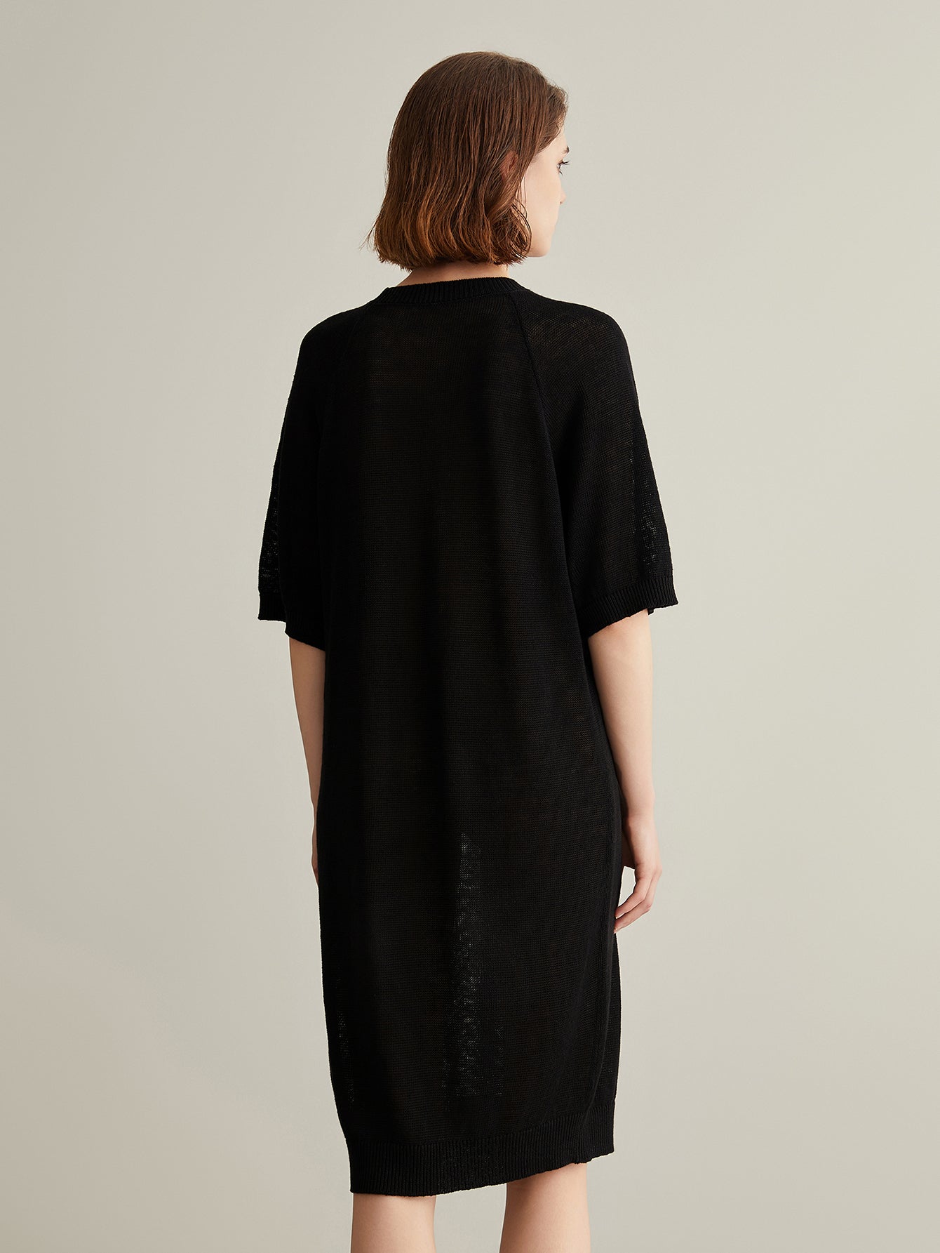 Keten Örgü Uzun Elbise