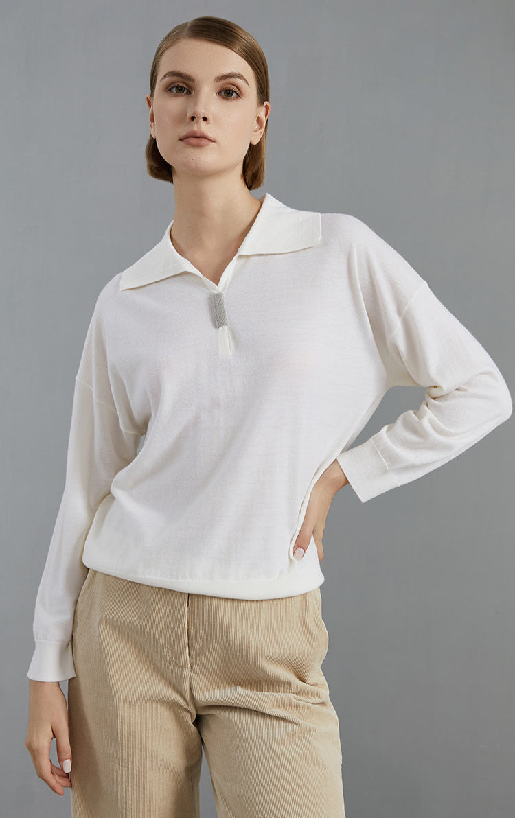 Merino Yünü Örme Bluz