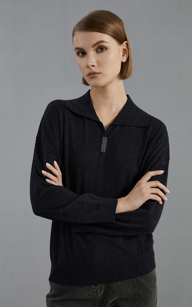 Merino Yünü Örme Bluz