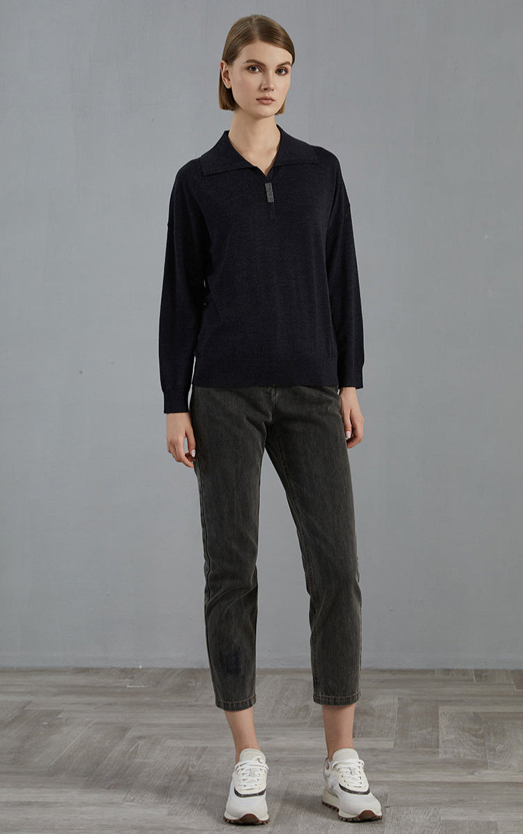 Merino Yünü Örme Bluz