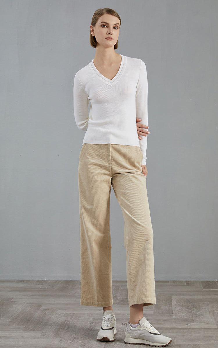 Merino Yünü Bisiklet Yaka Kazak