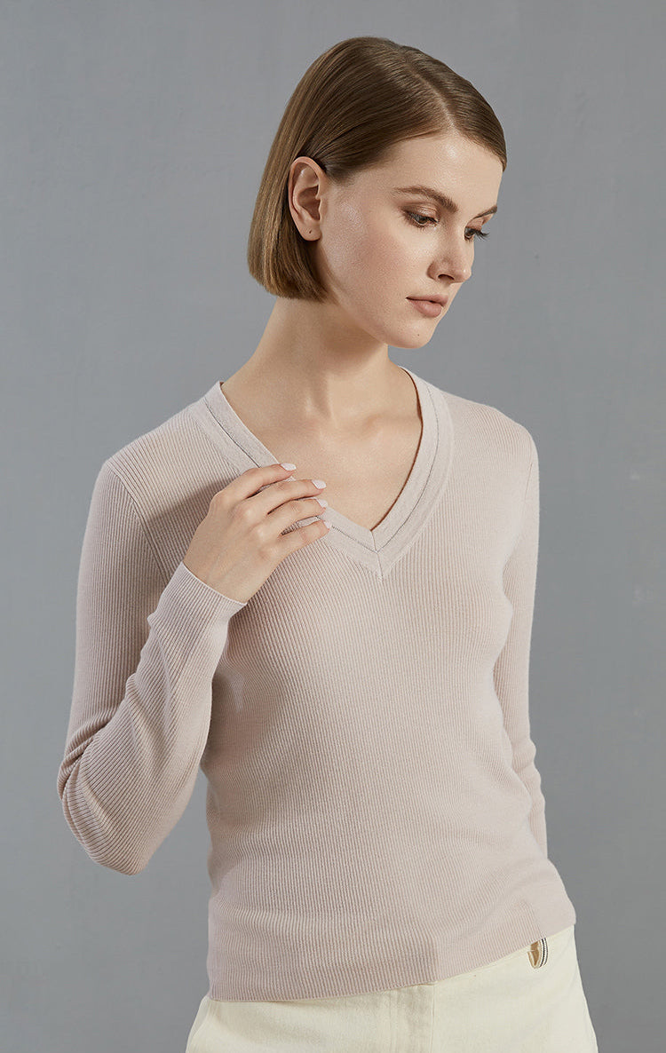 Merino Yünü Bisiklet Yaka Kazak