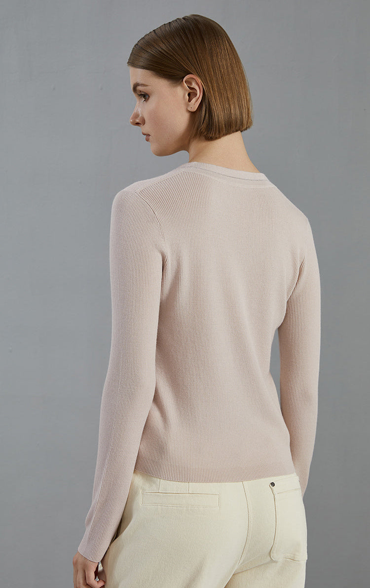 Merino Yünü Bisiklet Yaka Kazak