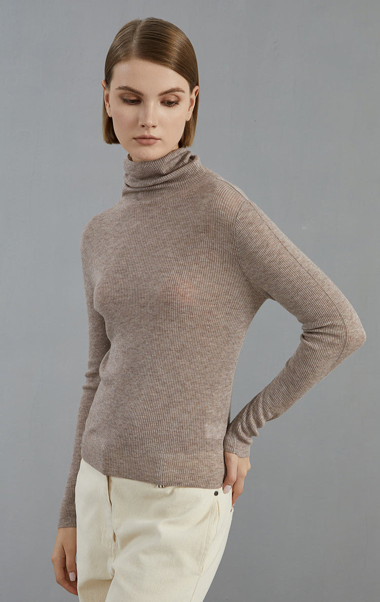 Merino Yünü Boğazlı Bluz