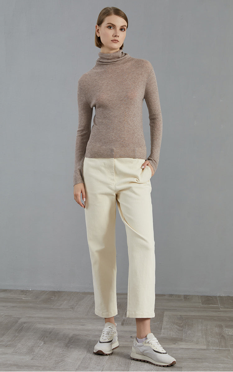 Merino Yünü Boğazlı Bluz