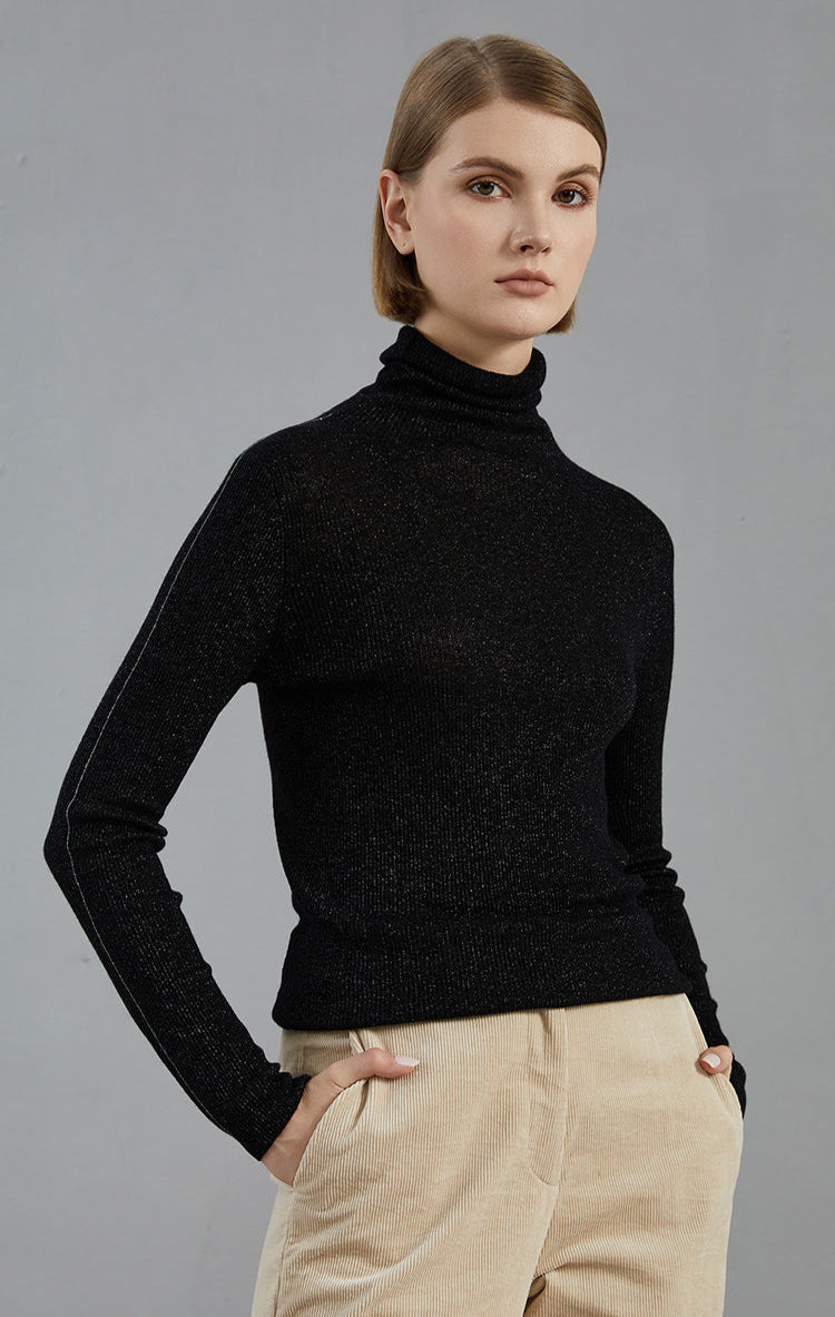 Merino Yünü Boğazlı Bluz