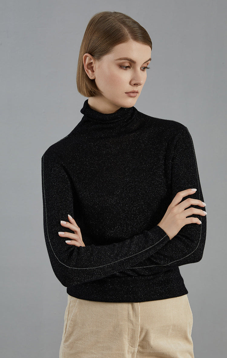 Merino Yünü Boğazlı Bluz