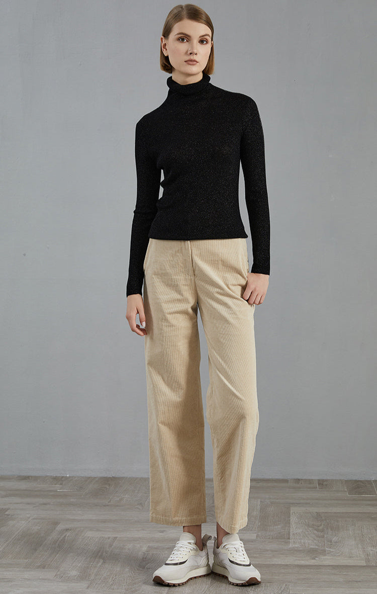 Merino Yünü Boğazlı Bluz