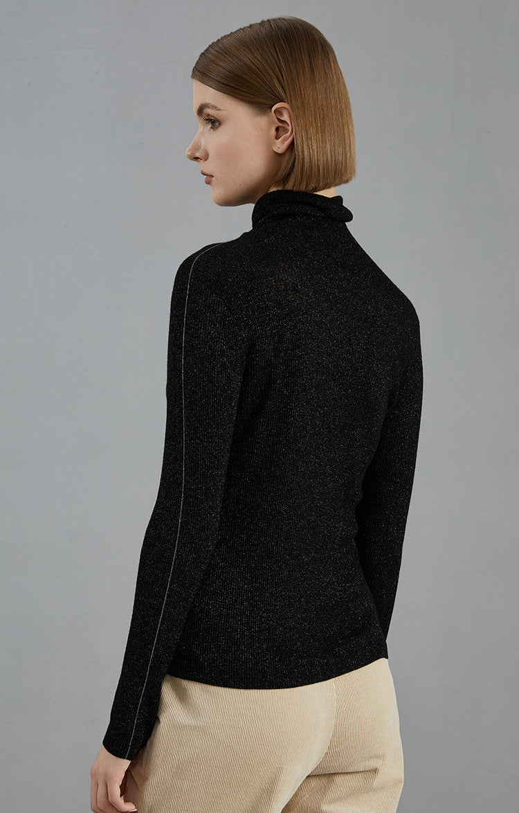 Merino Yünü Boğazlı Bluz