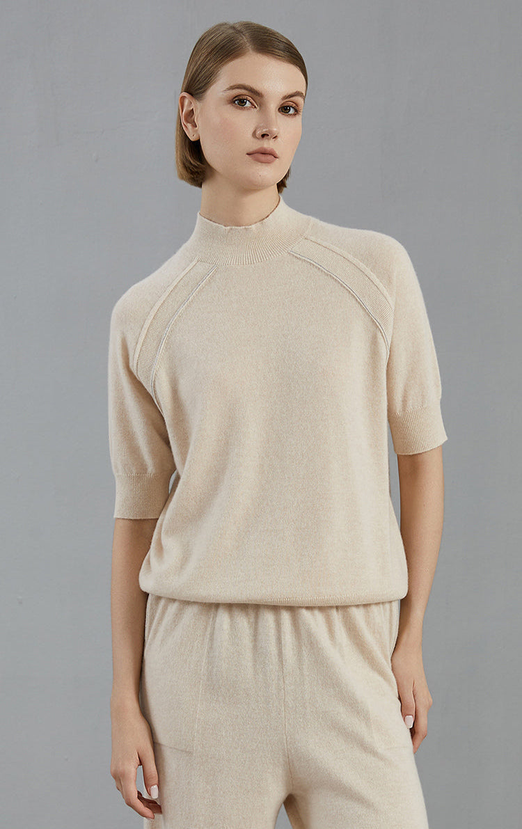 Saf Kaşmir Raglan Kazak