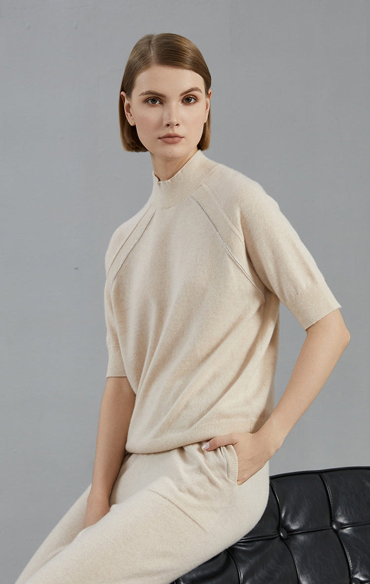 Saf Kaşmir Raglan Kazak