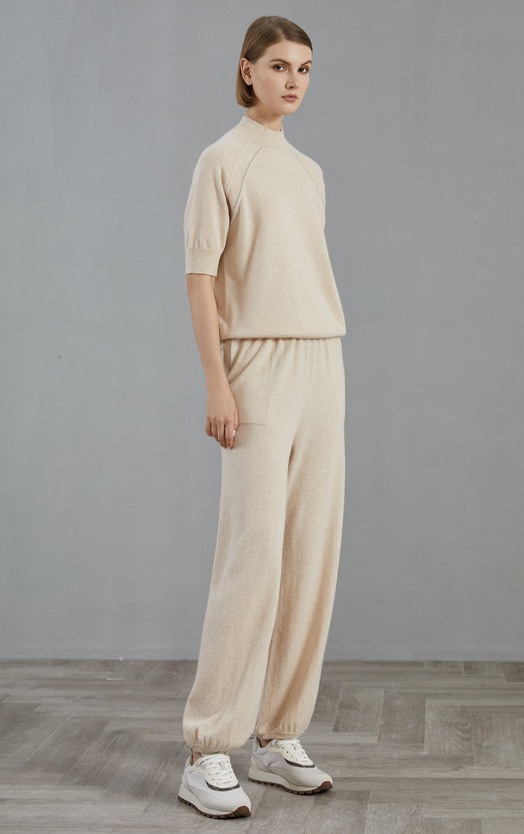 Saf Kaşmir Raglan Kazak