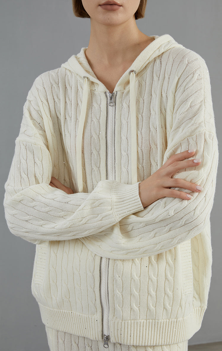 Merino Yünü Örgü Hırka