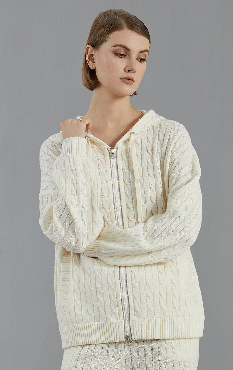 Merino Yünü Örgü Hırka