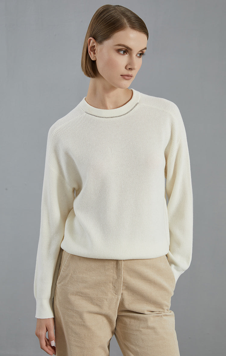 Yün Ribanalı Bisiklet Yaka Kazak