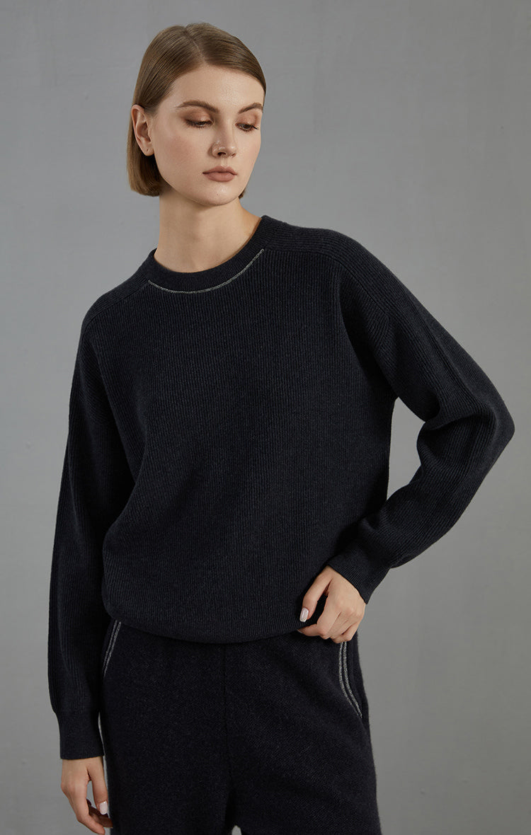 Yün Ribanalı Bisiklet Yaka Kazak