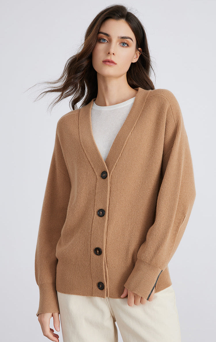 Merino Yünü Rahat Örgü Hırka