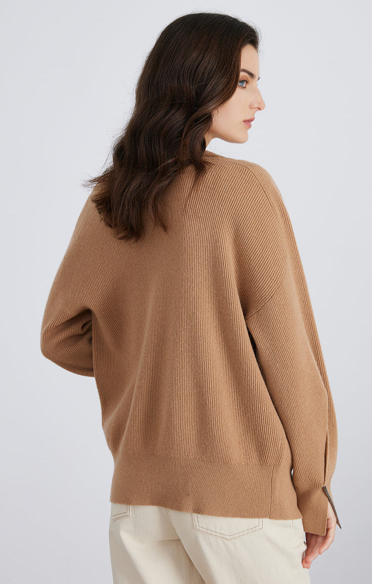 Merino Yünü Rahat Örgü Hırka